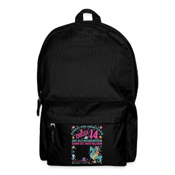 14th Birthday Girl & Boy Guestbook - Backpack - black - Front