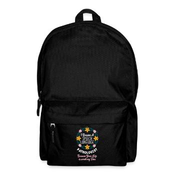 Speech therapist, speech therapist, speech therapist - Backpack - black - Front