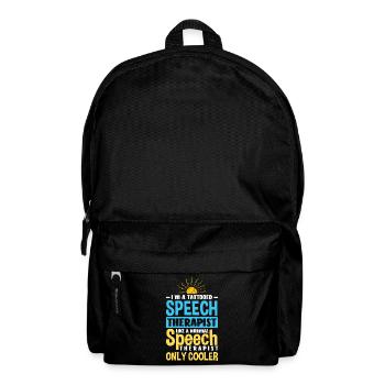 Speech therapist, speech therapist, speech therapist - Backpack - black - Front