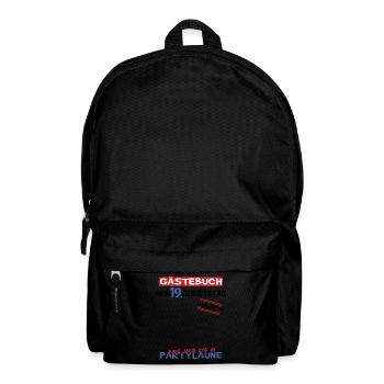 19th Birthday Man and Woman Guestbook - Backpack - black - Front