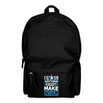 T1D Diabetes Typ 1 Diabetiker Geschenk - Rucksack - Schwarz - Vorne