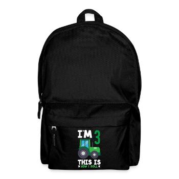 1er anniversaire tracteur 1 an chemise d’anniversaire - Sac à dos - noir - Devant