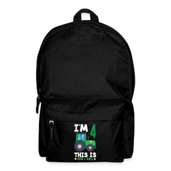 1er anniversaire tracteur 1 an chemise d’anniversaire - Sac à dos - noir - Devant