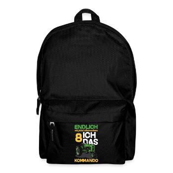 8e anniversaire tracteur 8 ans chemise d’anniversaire - Sac à dos - noir - Devant