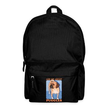 Puggle Dogs Dog Owners Dog Owner Gift - Backpack - black - Front