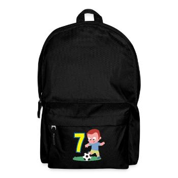 7th Birthday 7 Years Soccer Soccer Player - Backpack - black - Front