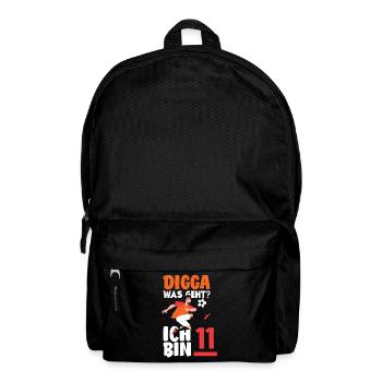 11e anniversaire 11 ans Joueur de football - Sac à dos - noir - Devant