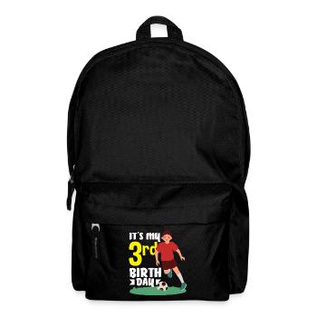 3rd Birthday 3 Years Soccer Soccer Player - Backpack - black - Front