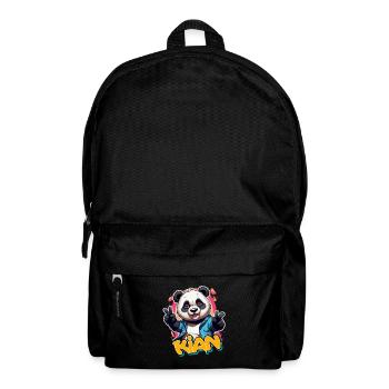 KIAN - Schöner Jungen Name mit Coolem Panda - Rucksack - Schwarz - Vorne