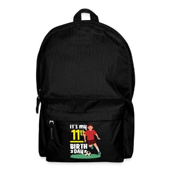 11e anniversaire 11 ans Joueur de football - Sac à dos - noir - Devant