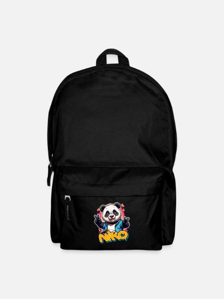 NIKO - Handsome boy name with cool panda - Backpack - black