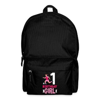 1st birthday 1 year soccer soccer player - Backpack - black - Front