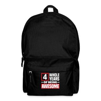 4th Birthday Children's Birthday Party - Backpack - black - Front