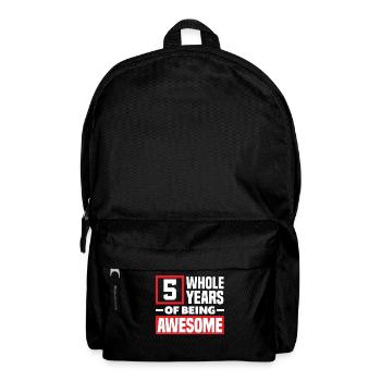 5. Geburtstag Kindergeburtstag - Rucksack - Schwarz - Vorne