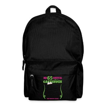 65th Birthday Man and Woman Guestbook - Backpack - black - Front