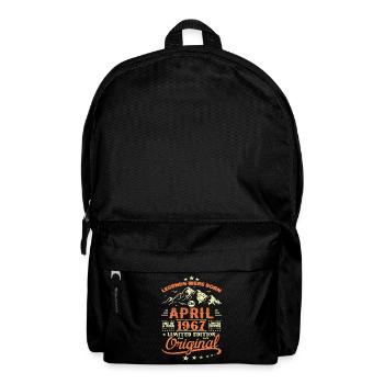 April 1967 Birthday Gift 1967 Legends April - Backpack - black - Front