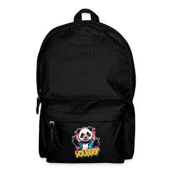 YOUSSEF - Beau nom de garçon avec Panda cool - Sac à dos - noir - Devant