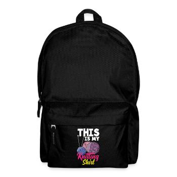 Lustiges Stricken Stricknadel Geschenk - Rucksack - Schwarz - Vorne