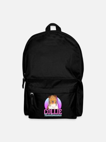 Collie Hundmama Langhaarcollie Hunde Geschenk - Rucksack - Schwarz