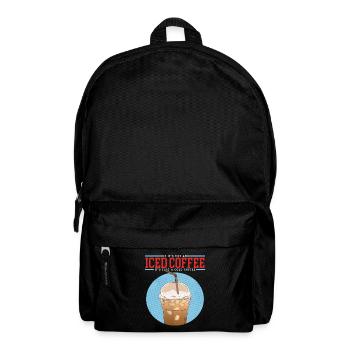 Iced Coffee Iced Coffee Coffee Lover Gift - Backpack - black - Front