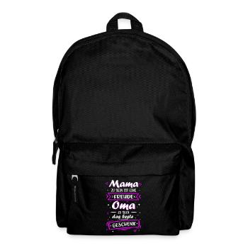 Geburtstag Muttertag Mama Oma Geschenk - Rucksack - Schwarz - Vorne