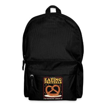 Brezel Brezeln Brezelliebhaber Geschenk - Rucksack - Schwarz - Vorne