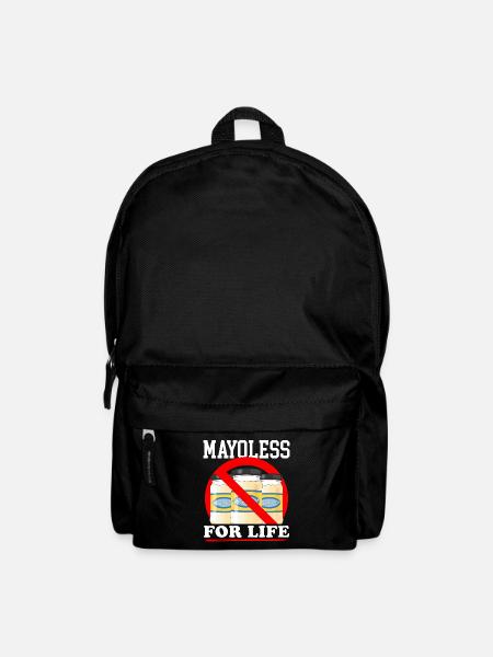 Mayonnaise Mayoless Mayo Geschenk - Rucksack - Schwarz