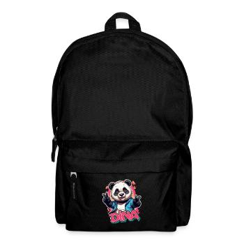 DINA - Beau nom de fille avec Panda cool - Sac à dos - noir - Devant