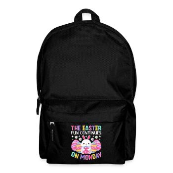 Der Spaß geht Ostermontag weiter Osterzeit Ostern - Rucksack - Schwarz - Vorne