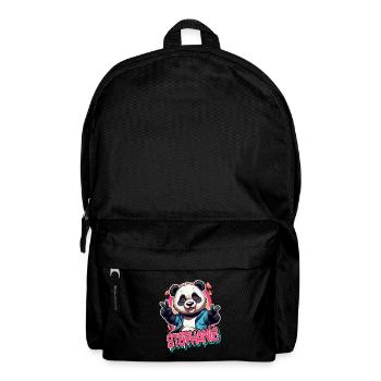 STEPHANIE - Beau prénom de fille avec panda cool - Sac à dos - noir - Devant