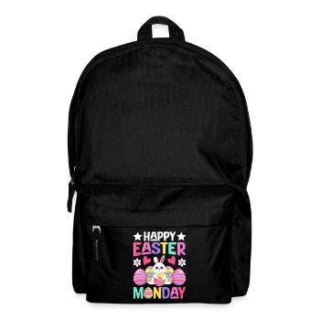 Happy Easter Monday! Easter Easter Eggs Easter Bunny - Backpack - black - Front