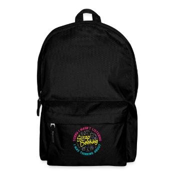 Erinnerungsbuch Scrapbook Sammelalbum Einklebebuch - Rucksack - Schwarz - Vorne