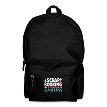 Erinnerungsbuch Scrapbook Sammelalbum Einklebebuch - Rucksack - Schwarz - Vorne