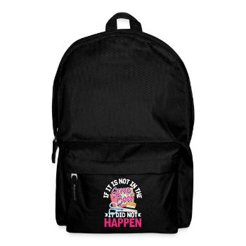 Erinnerungsbuch Scrapbook Sammelalbum Einklebebuch - Rucksack - Schwarz - Vorne
