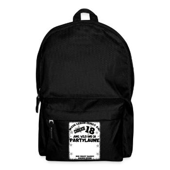 18th Birthday Girl & Boy Guestbook - Backpack - black - Front