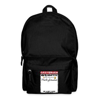 18th Birthday Girl & Boy Guestbook - Backpack - black - Front