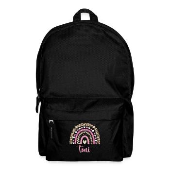 Toni Regenbogen Name Geburtstag Toni - Rucksack - Schwarz - Vorne