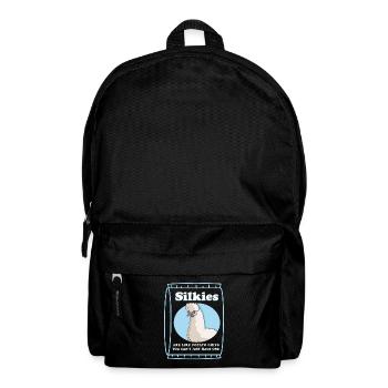 Silky Chickens, Silkie Chickens, Silkie Chickens Gift - Backpack - black - Front