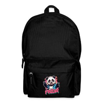 FRI DA - Schöner Mädchen Name mit coolem Panda - Rucksack - Schwarz - Vorne