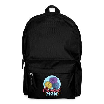 Crochet Mom Crochet Crochet Yarn Crochet Gift - Backpack - black - Front