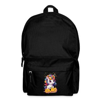 EVIE - Belle fille prénom avec licorne mignonne - Sac à dos - noir - Devant