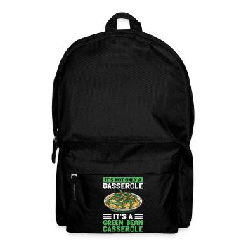 Cadeau de casserole de haricots verts - Sac à dos - noir - Devant