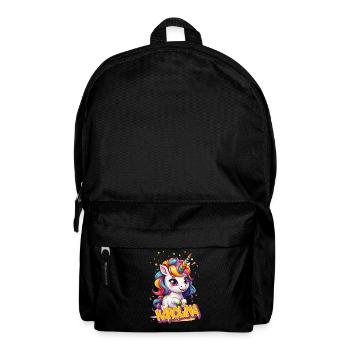 KAROLINA - Beau prénom de fille avec une jolie licorne - Sac à dos - noir - Devant