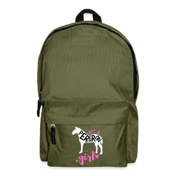 Juste une fille percheron | Race de cheval Femmes Fille - Sac à dos - vert olive - Devant