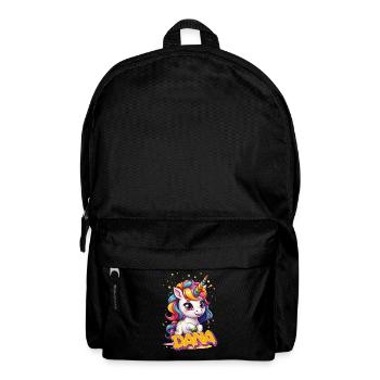 DANA - Beau prénom de fille avec une jolie licorne - Sac à dos - noir - Devant