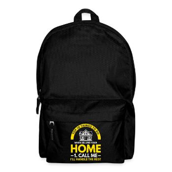 Immobilienmakler - Rucksack - Schwarz - Vorne