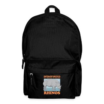 Rhinos Rhinoceros Rhinoceros Gift - Backpack - black - Front