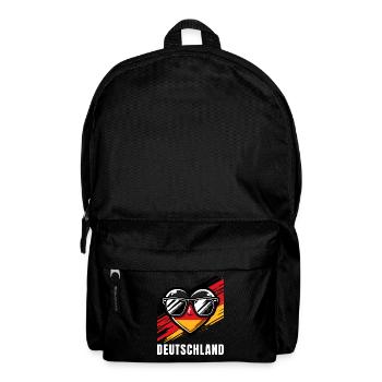 Fussball Sonnenbrille Flagge Fussball Deutschland - Rucksack - Schwarz - Vorne