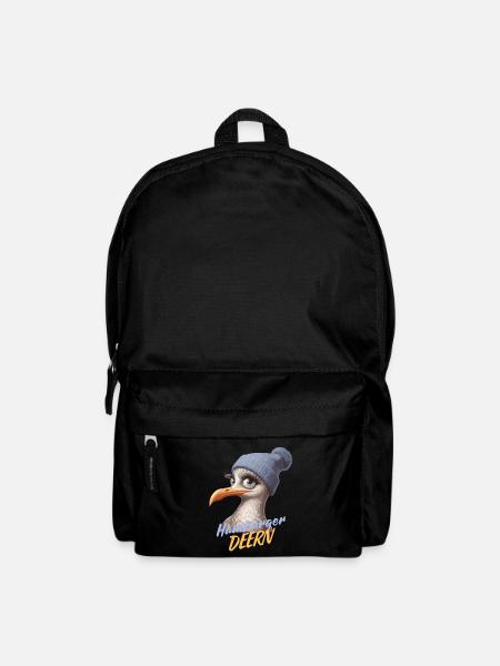 Hamburg Hamburger Deern Möwe Nordsee Lustig Beanie - Rucksack - Schwarz