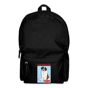 Bernhardiner Hunde St. Bernhardshund Geschenk - Rucksack - Schwarz - Vorne